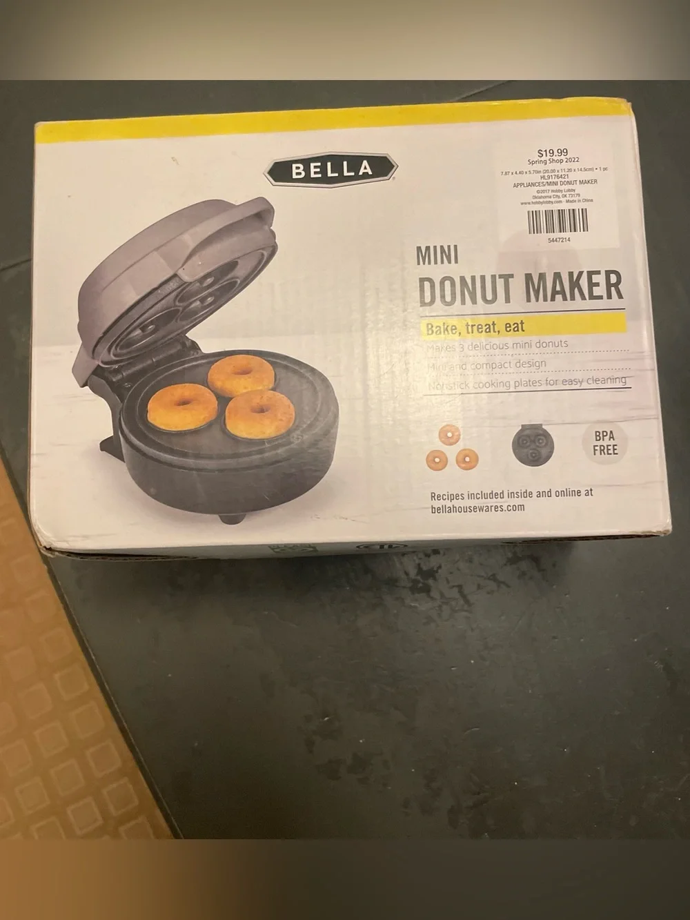 BELLA Mini Donut Maker - Black